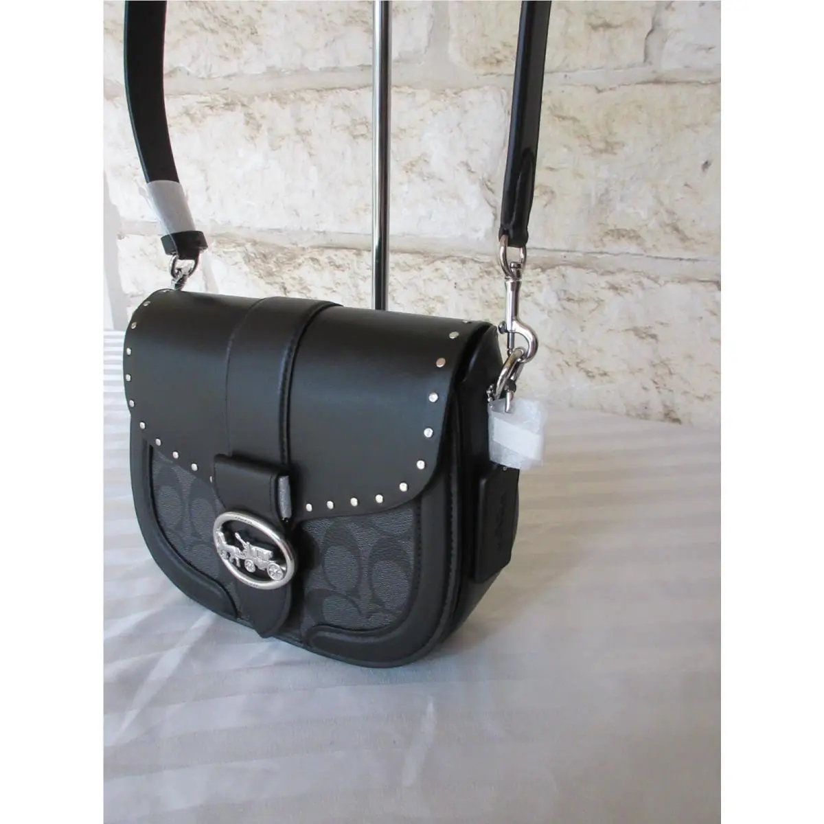 Coach  bag  - Coach Georgie - Georgie - Black, Handle/Strap: Black, Hardware: Silver
