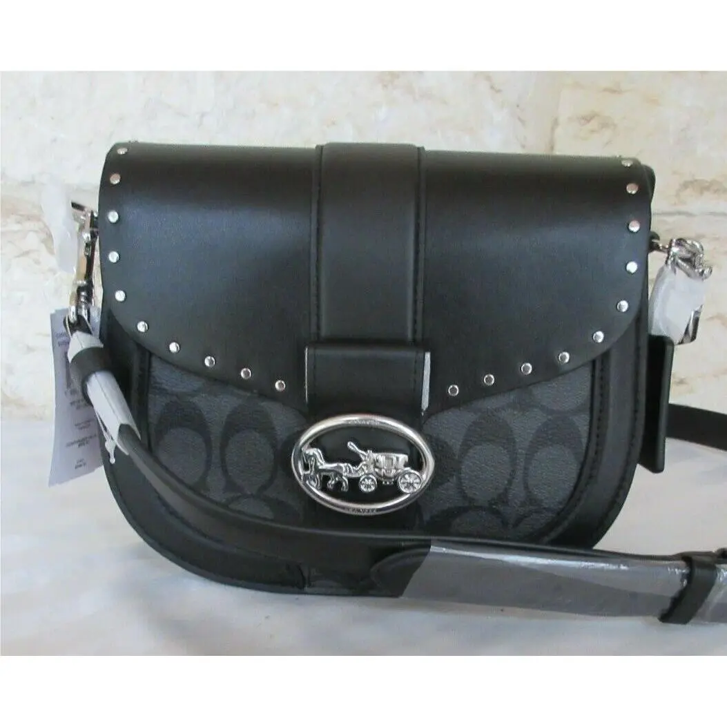 Coach  bag  - Coach Georgie - Georgie - Black, Handle/Strap: Black, Hardware: Silver