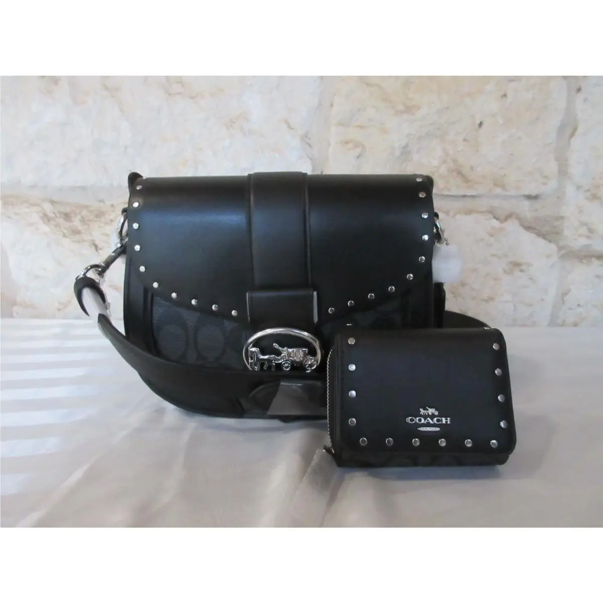 Coach  bag  - Coach Georgie - Georgie - Black, Handle/Strap: Black, Hardware: Silver