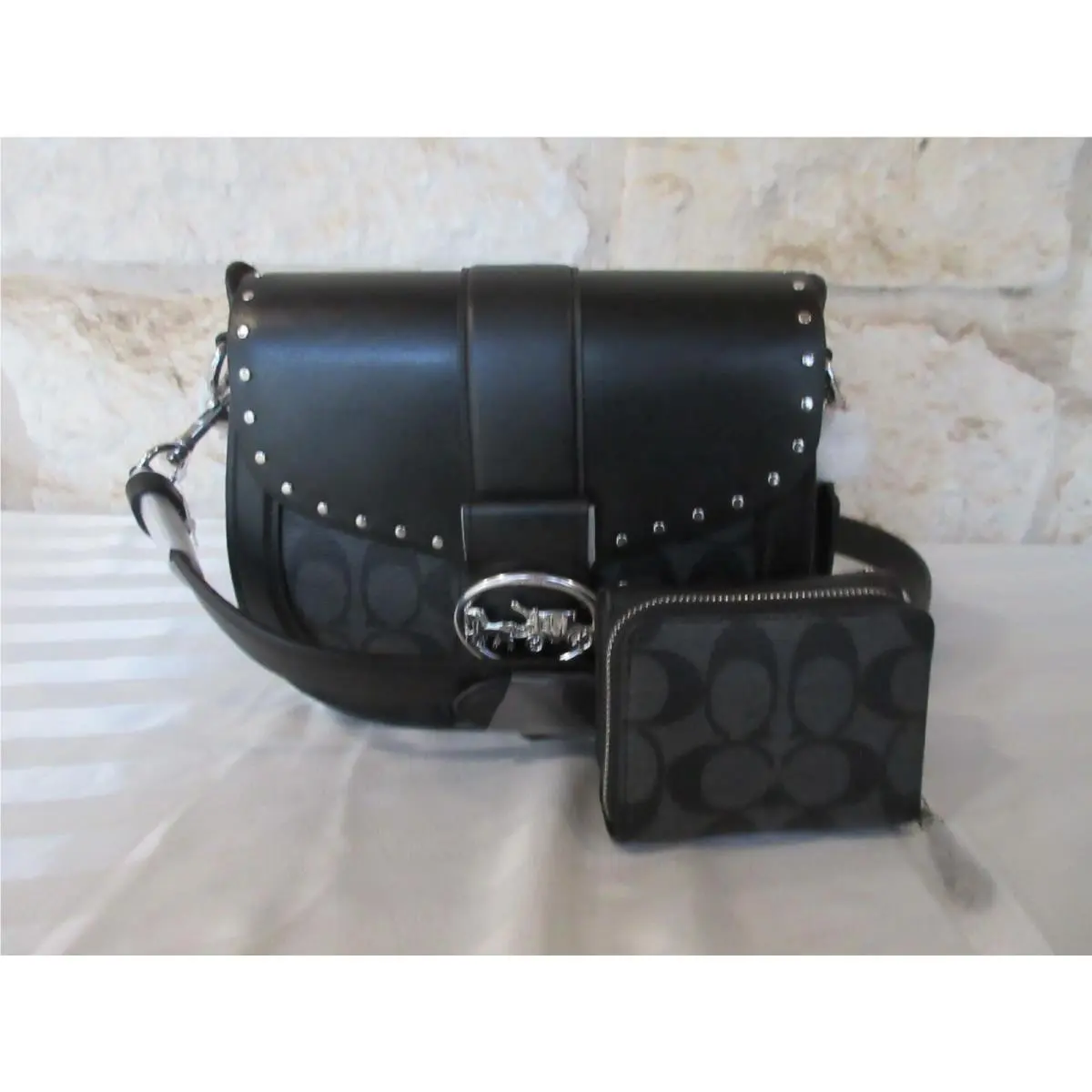 Coach  bag  - Coach Georgie - Georgie - Black, Handle/Strap: Black, Hardware: Silver
