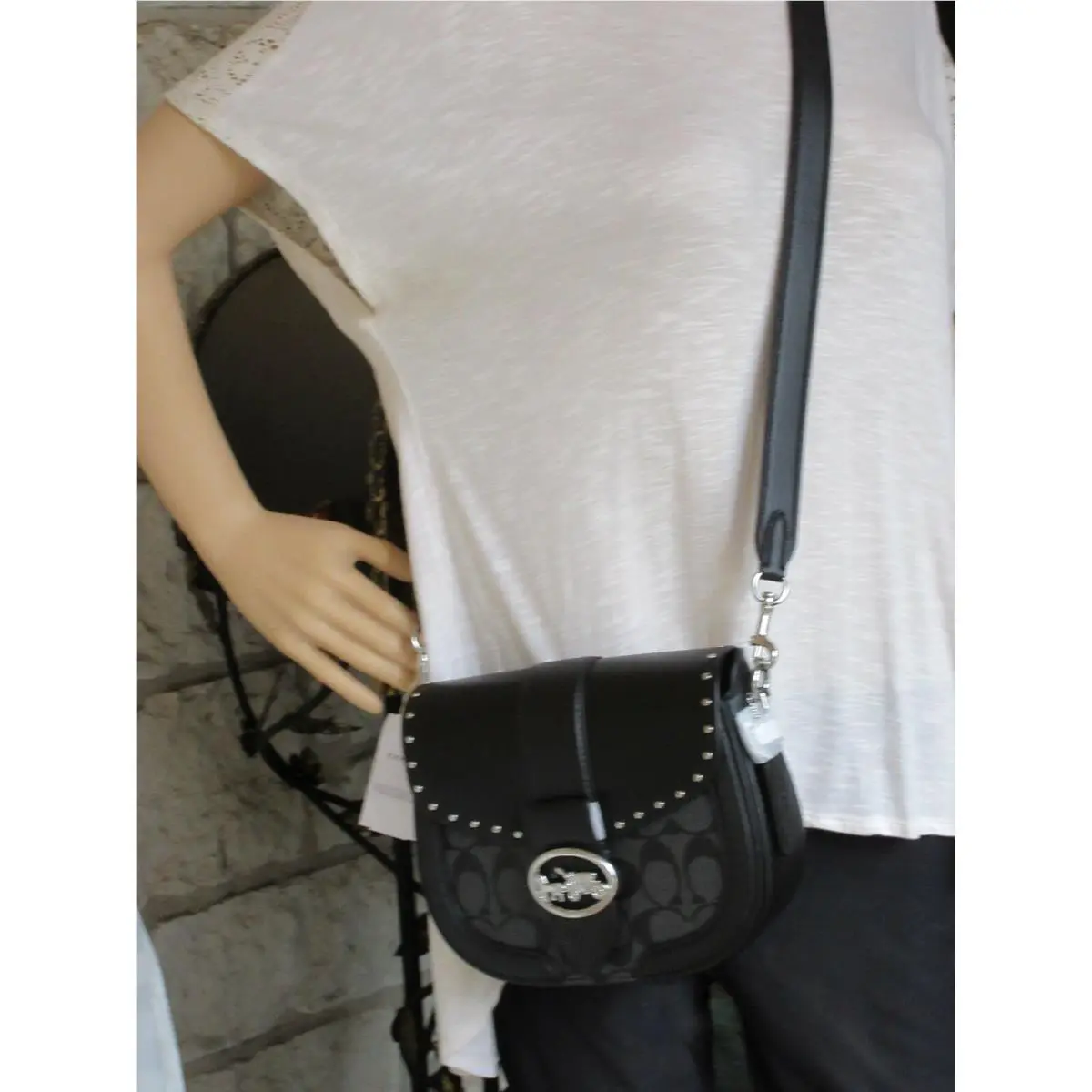 Coach  bag  - Coach Georgie - Georgie - Black, Handle/Strap: Black, Hardware: Silver