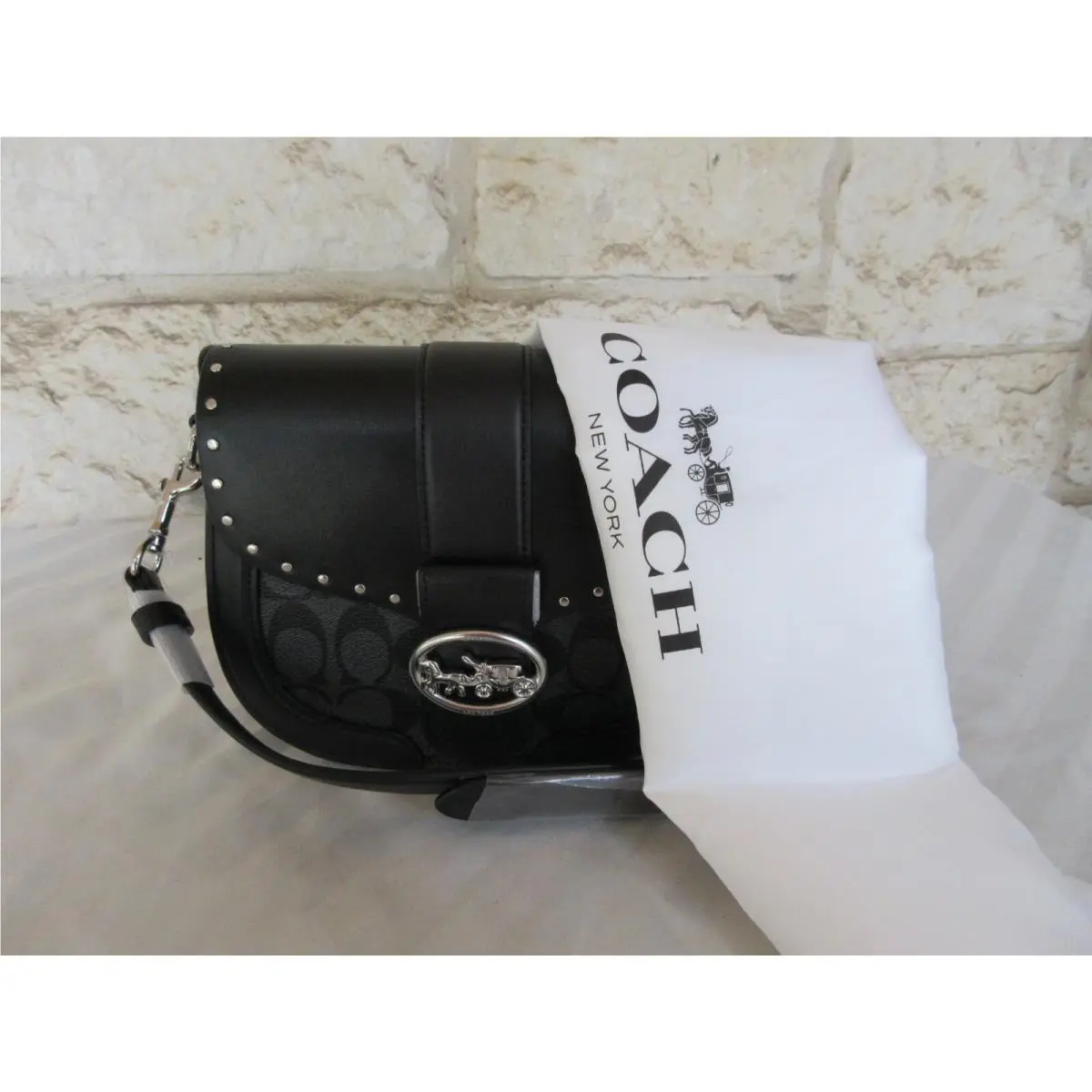 Coach  bag  - Coach Georgie - Georgie - Black, Handle/Strap: Black, Hardware: Silver