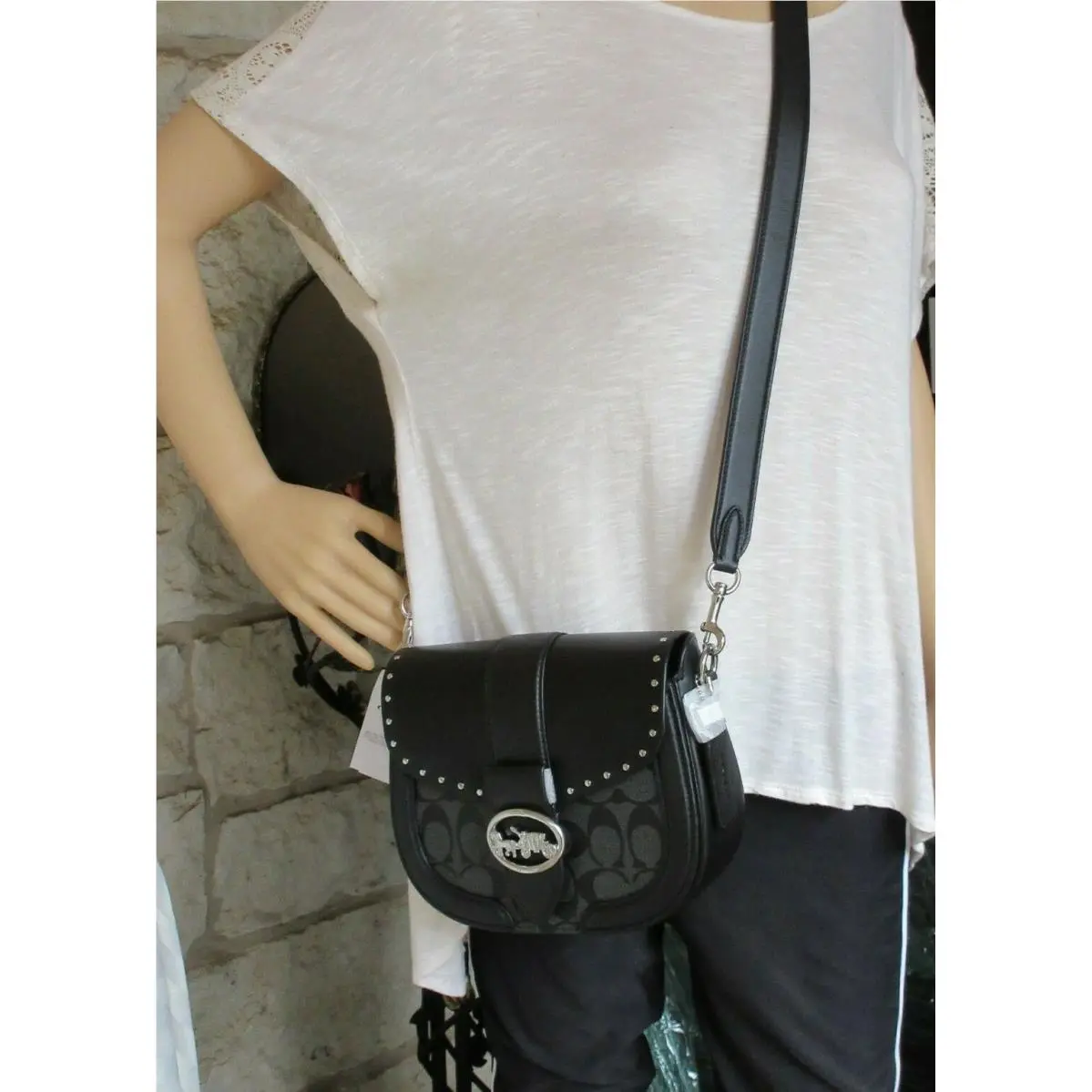 Coach  bag  - Coach Georgie - Georgie - Black, Handle/Strap: Black, Hardware: Silver