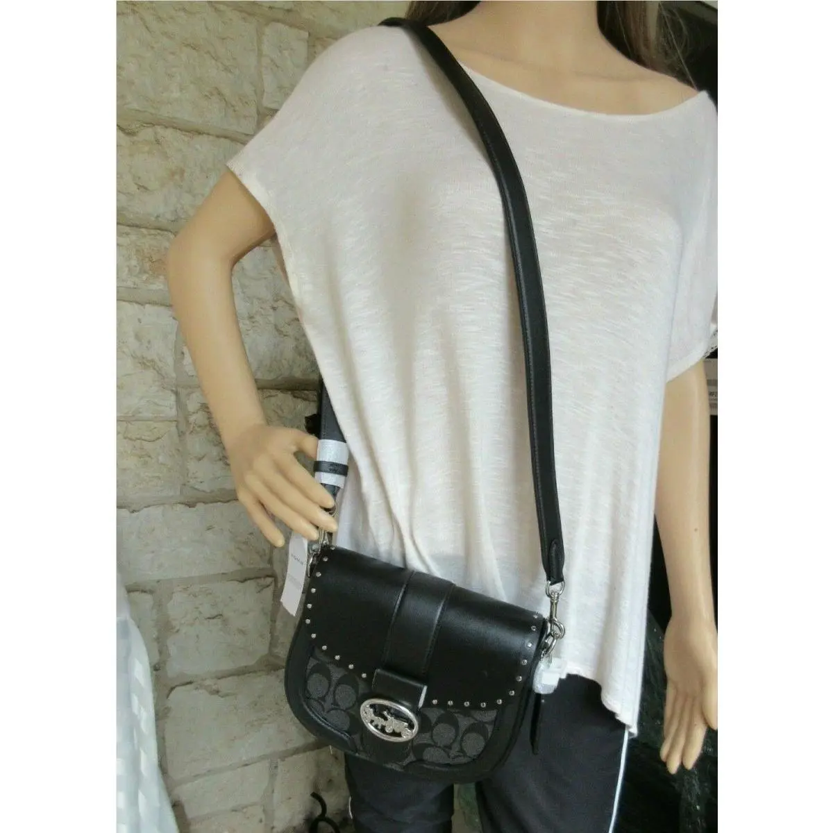 Coach  bag  - Coach Georgie - Georgie - Black, Handle/Strap: Black, Hardware: Silver