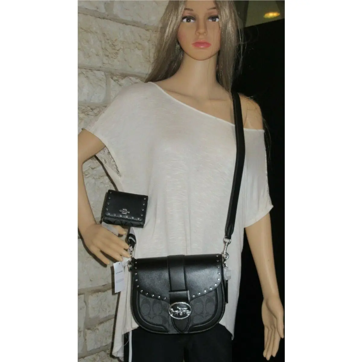 Coach  bag  - Coach Georgie - Georgie - Black, Handle/Strap: Black, Hardware: Silver