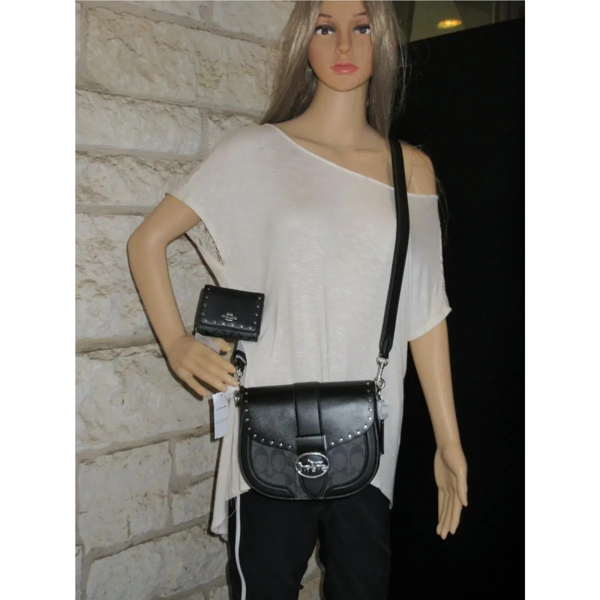 Coach  bag  - Coach Georgie - Georgie - Black, Handle/Strap: Black, Hardware: Silver