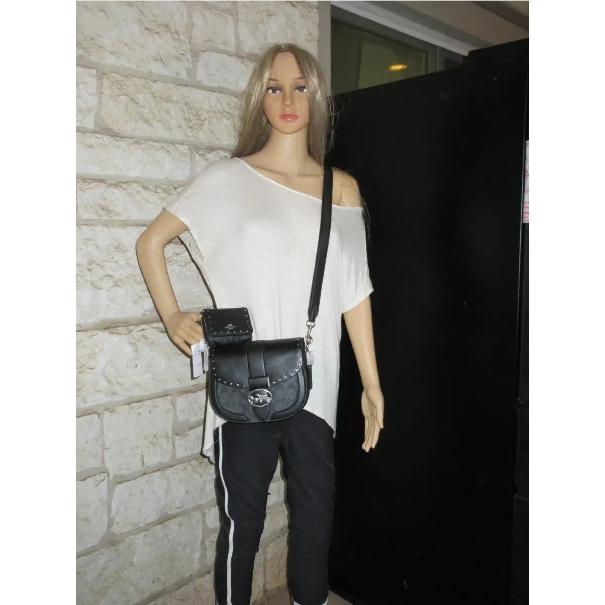 Coach  bag  - Coach Georgie - Georgie - Black, Handle/Strap: Black, Hardware: Silver