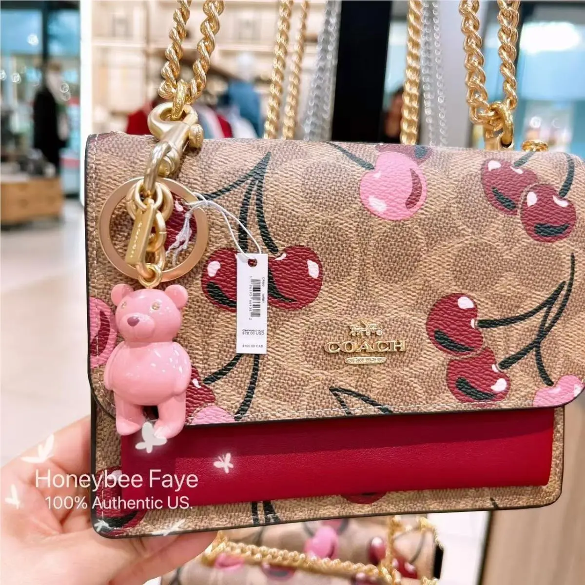 Coach Mini Klare Crossbody Bag with Cherry Print