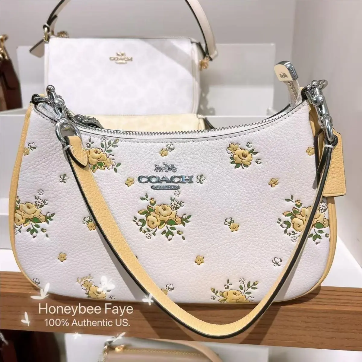 Coach Teri Shoulder Bag with Crystal/floral Applique CAL48/cal45