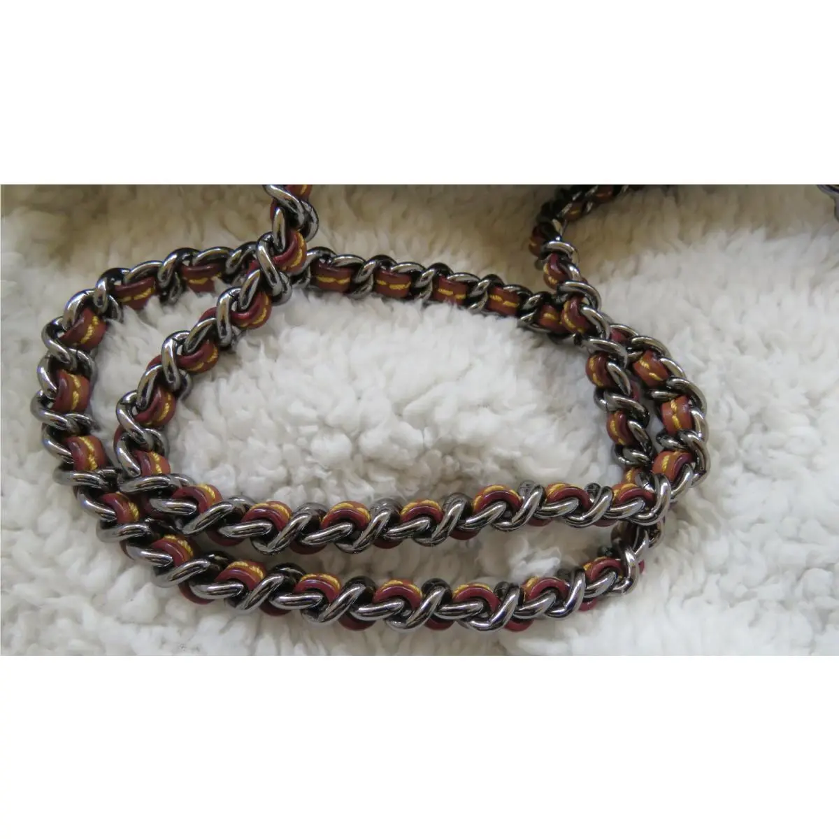 Coach  bag  - Coach Dinky 1941 Coach Originals - Handle/Strap: Gunmetal chain with Woven Leather, Hardware: Gunmetal, Exterior: Black/blue multi floral/flowers