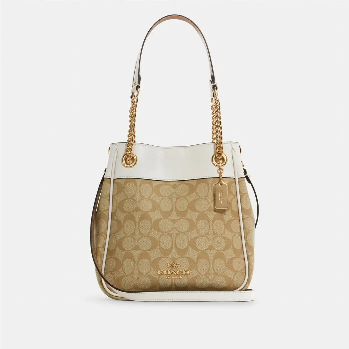 Coach Cammie Chain Bucket Bag In Signature Canvas