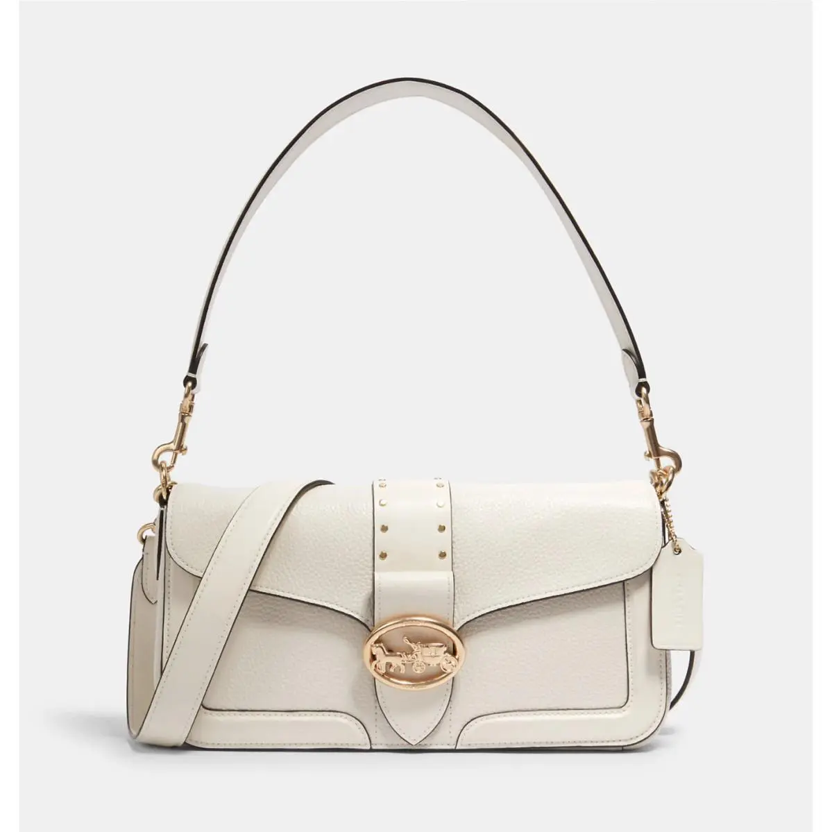 Georgie Shoulder Bag In Signature c4067 Chalk Gold/Chalk by Coach