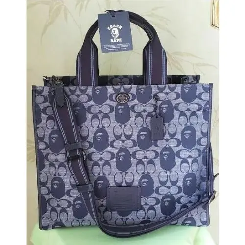 Bape X Coach Tote 40 or Phone Wallet Signature Chambray:nwt C4522 or C5825