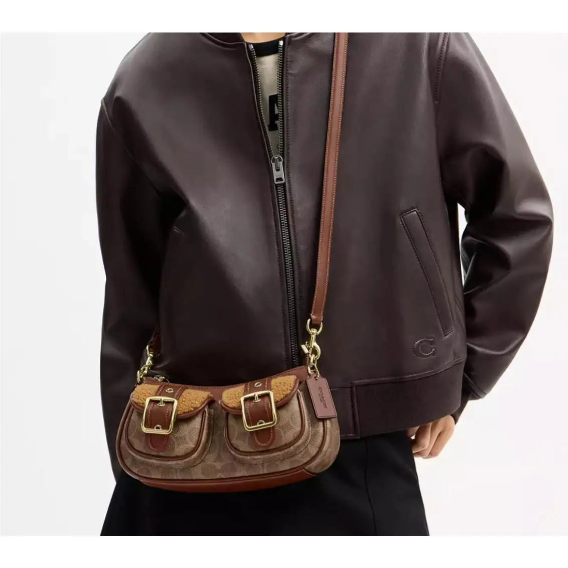 Coach  bag  Ashton - S: CCC83 cow printed haircalf/Silver, Exterior: Gold/Tan/Natural, Gunmetal/Charcoal/Black 29