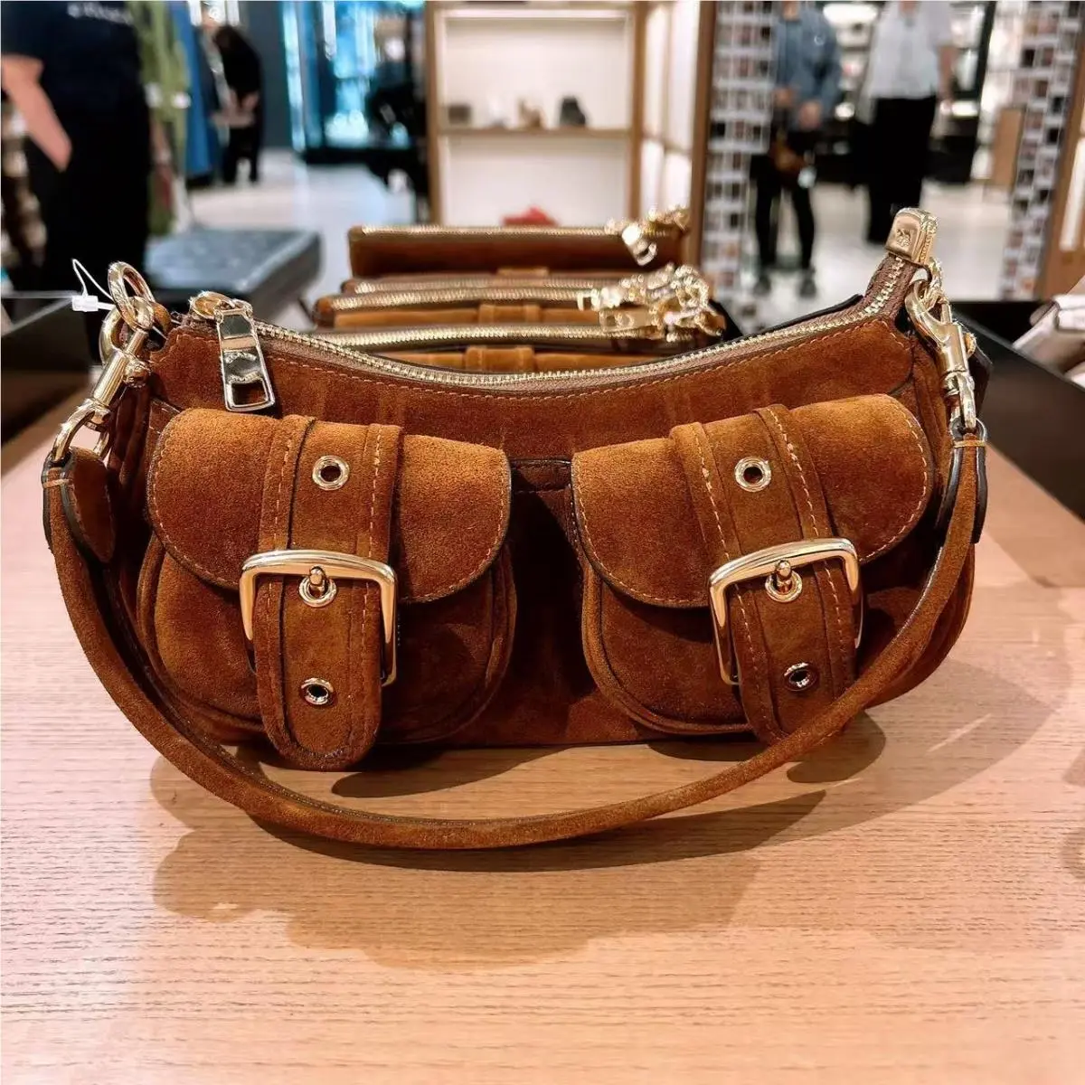 Ashton Bag CY658 Shearling/cow Print ccc83 Winner Gifts CEZ37 suede/Gold/Warm Brown by Coach