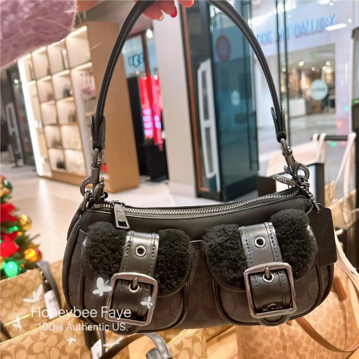 Coach Ashton Bag CY658 Shearling/cow Print ccc83 Winner Gifts