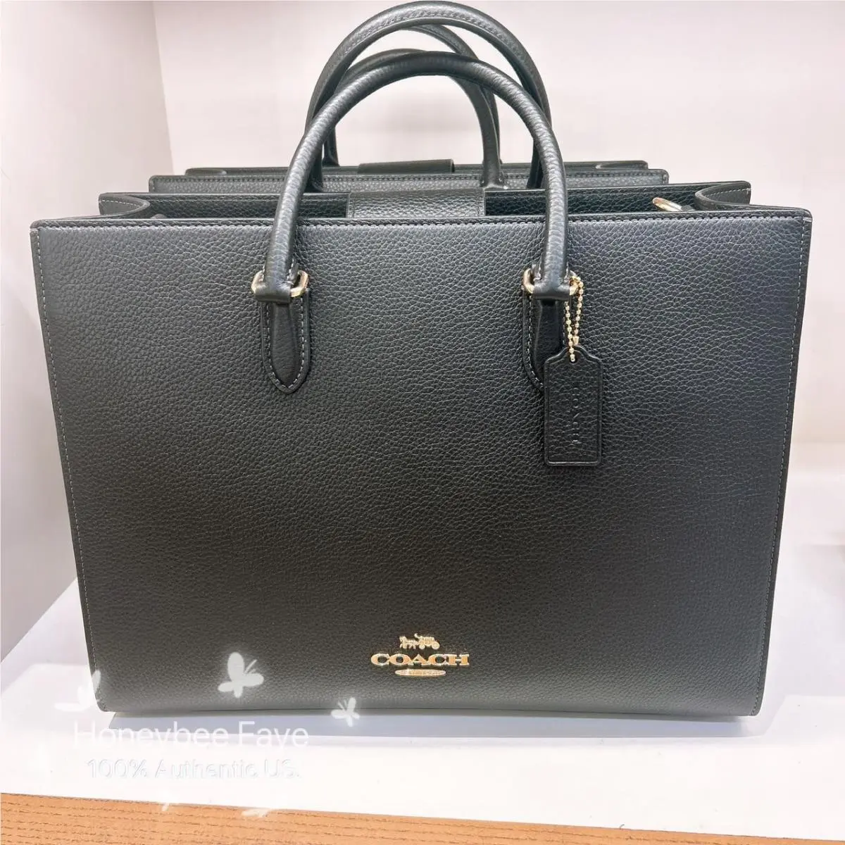 Maggie Tote Bag In Blocked Signature Canvas CY677/CY666/CY667 CY666 Gold/Black by Coach