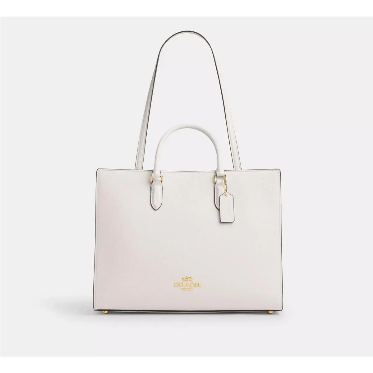 Maggie Tote Bag In Blocked Signature Canvas CY677/CY666/CY667 CY666 Gold/Chalk by Coach