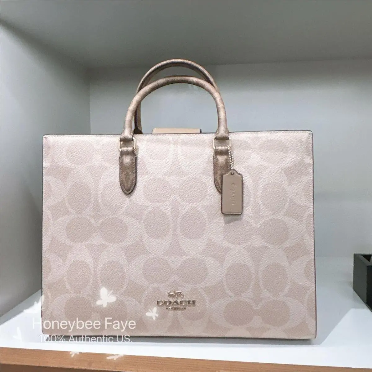 Coach Maggie Tote Bag In Blocked Signature Canvas CY677/CY666/CY667