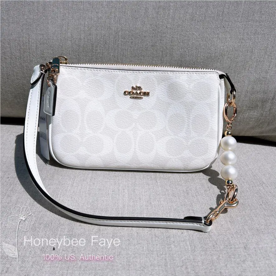 Coach CS442 Nolita 19 In Signature Canvas Glacierwhite + Cha