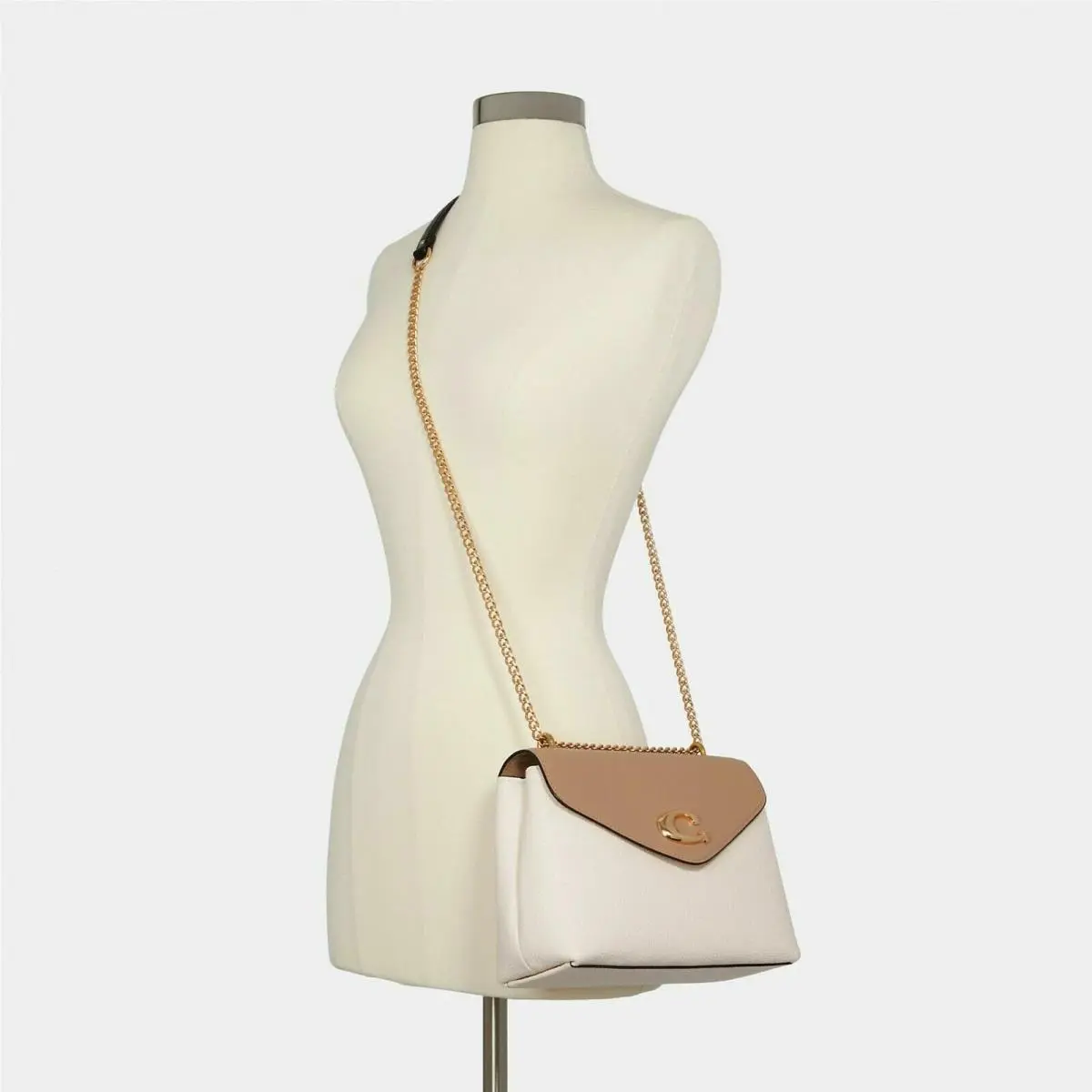 Tammie Shoulder Bag Leather or Signature Canvas Bag or Bag Set 10 Colors Leather Bag Gold/Chalk Multi Top flap Chain Strap by Coach