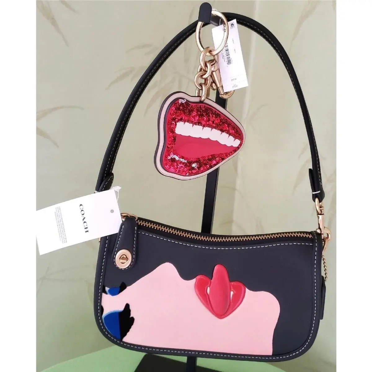 X Tom Wesselmann Swinger 20 Bag W/wout Bag Charm Key Fob:nwt CA227 BAG + BAG CHARM KEY FOB (SET) by Coach
