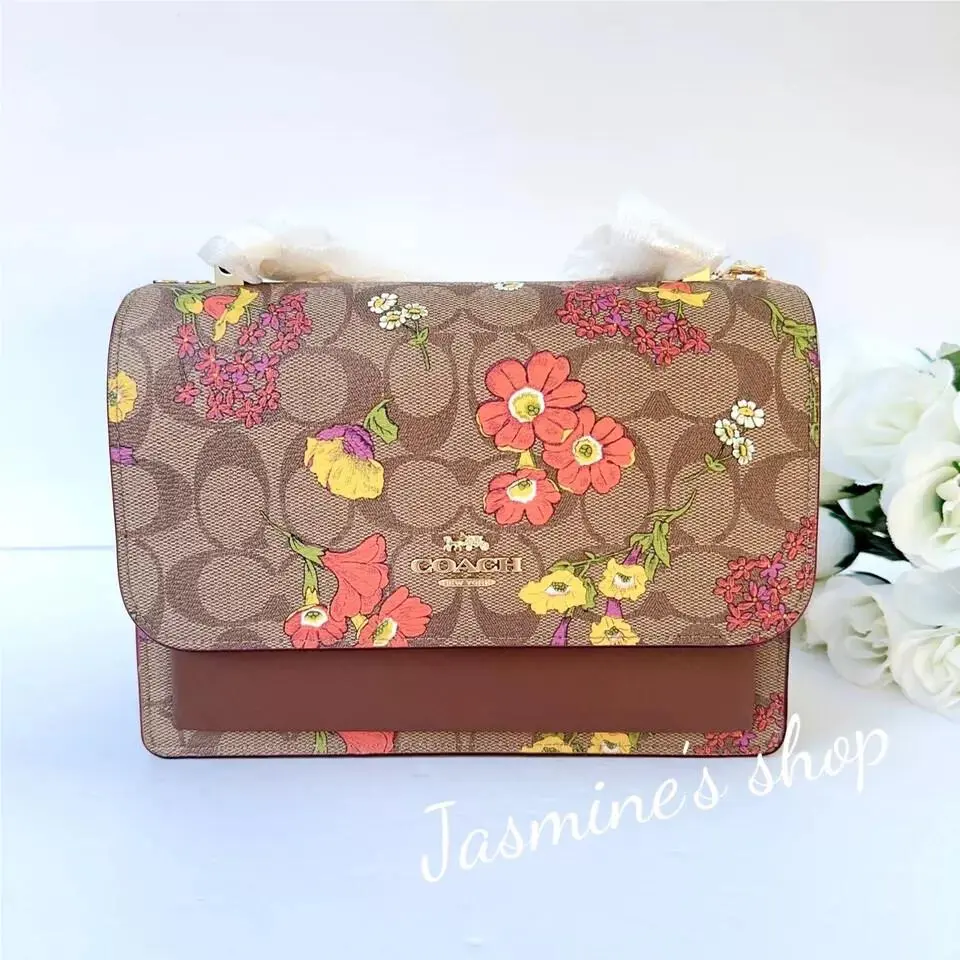 Coach Klare Crossbody In Signature Canvas with Floral Print CR164/CR163