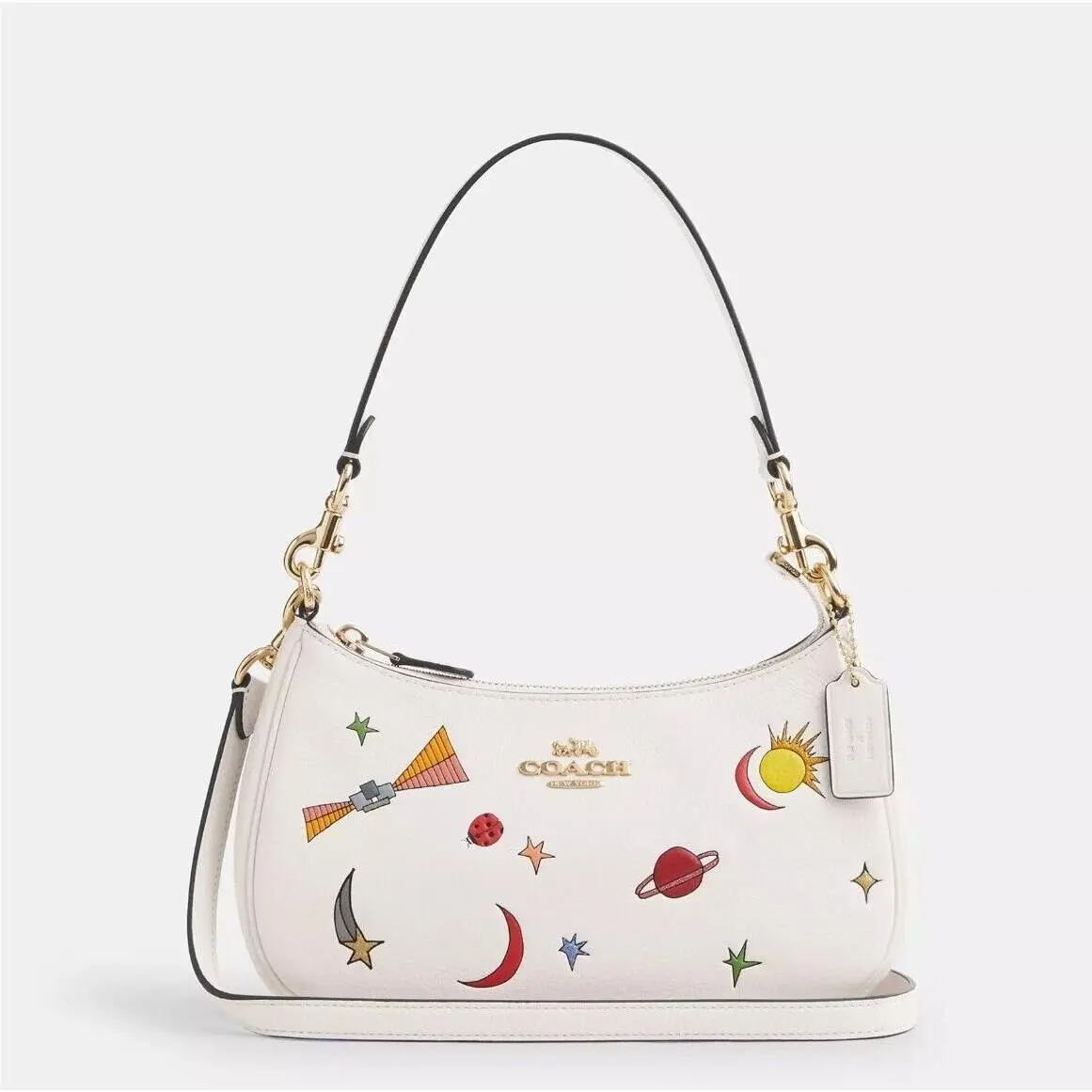 Coach X Observed By Us Teri Shoulder Bag In Leather with Print CU388