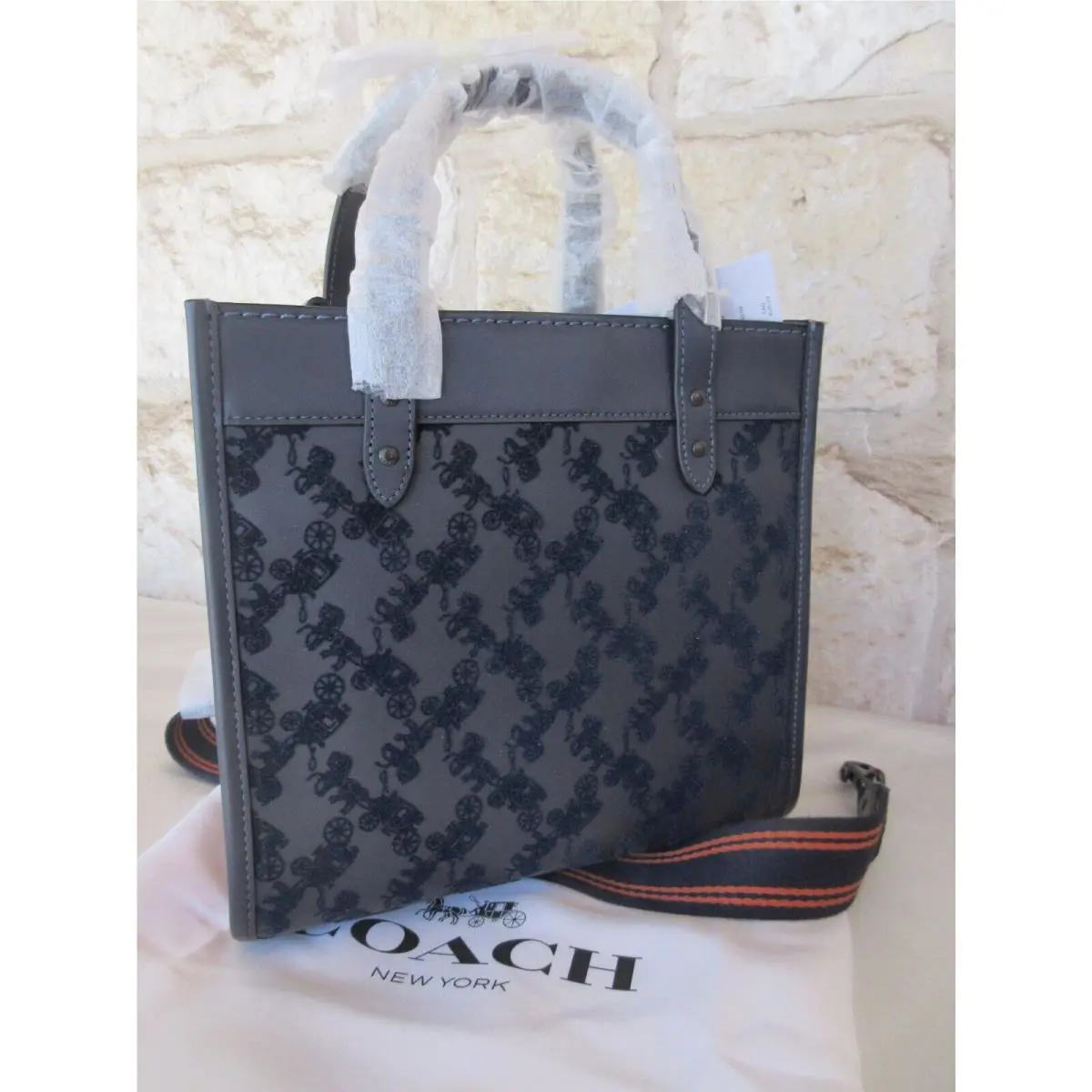 Coach  bag  - Coach New York Small 22 Field Tote Suede modif /Leather - Handle/Strap: Chalk/white or Midnight Navy, Hardware: Brass, Exterior: Chalk or Midnight Navy choices