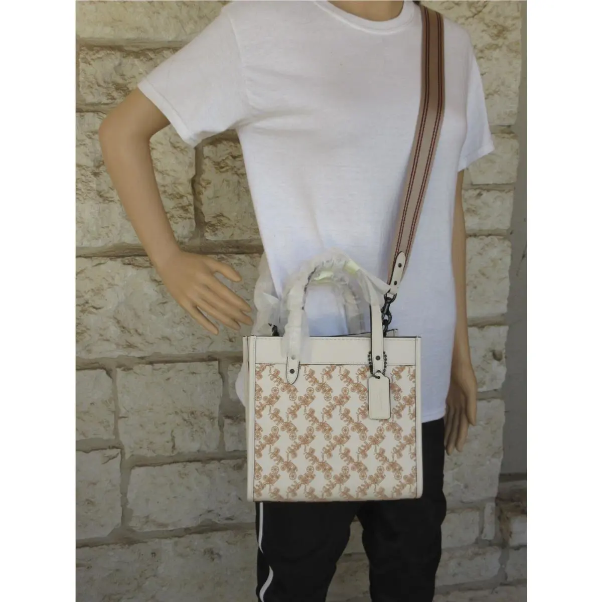 Coach  bag  - Coach New York Small 22 Field Tote Suede modif /Leather - Handle/Strap: Chalk/white or Midnight Navy, Hardware: Brass, Exterior: Chalk or Midnight Navy choices