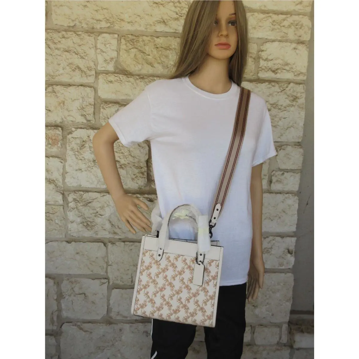 Coach  bag  - Coach New York Small 22 Field Tote Suede modif /Leather - Handle/Strap: Chalk/white or Midnight Navy, Hardware: Brass, Exterior: Chalk or Midnight Navy choices