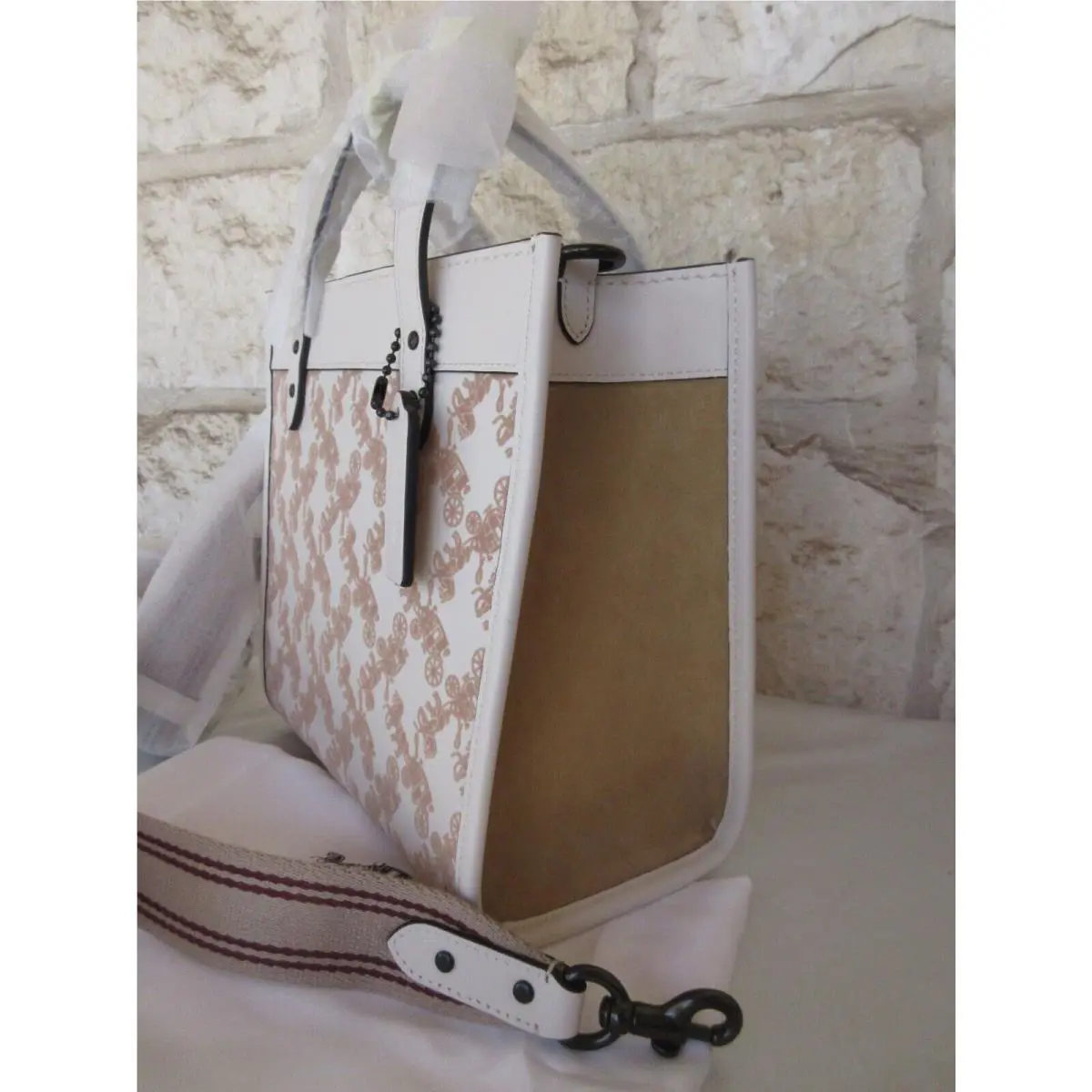Coach  bag  - Coach New York Small 22 Field Tote Suede modif /Leather - Handle/Strap: Chalk/white or Midnight Navy, Hardware: Brass, Exterior: Chalk or Midnight Navy choices