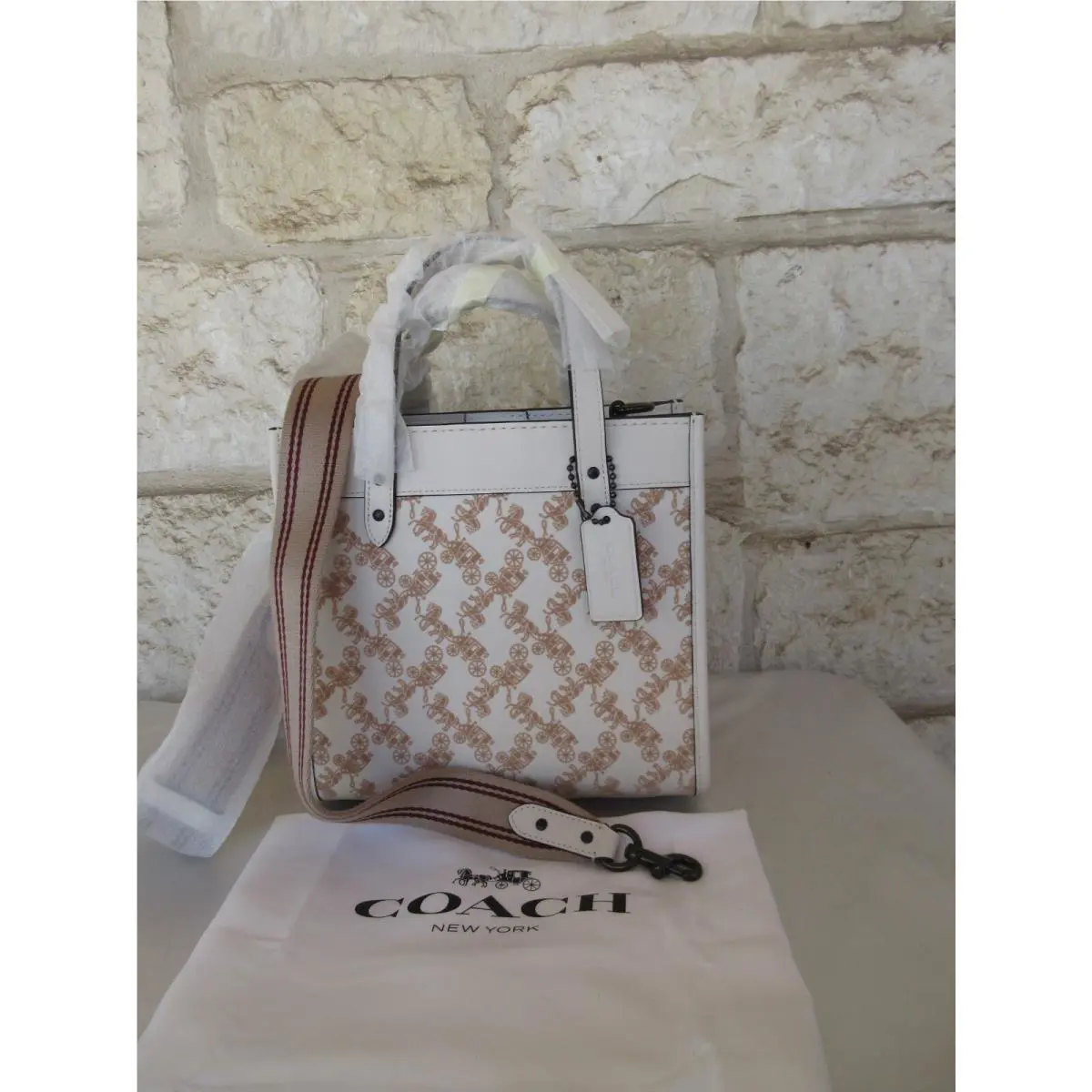 Coach  bag  - Coach New York Small 22 Field Tote Suede modif /Leather - Handle/Strap: Chalk/white or Midnight Navy, Hardware: Brass, Exterior: Chalk or Midnight Navy choices