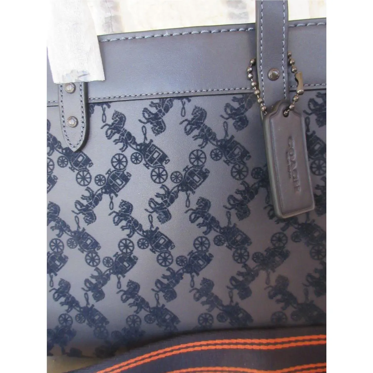Coach  bag  - Coach New York Small 22 Field Tote Suede modif /Leather - Handle/Strap: Chalk/white or Midnight Navy, Hardware: Brass, Exterior: Chalk or Midnight Navy choices