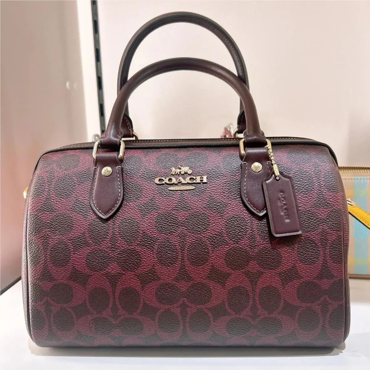 Coach Rowan Satchel Bag In Signature Canvas CV961/CBI78/CCD76 Pink