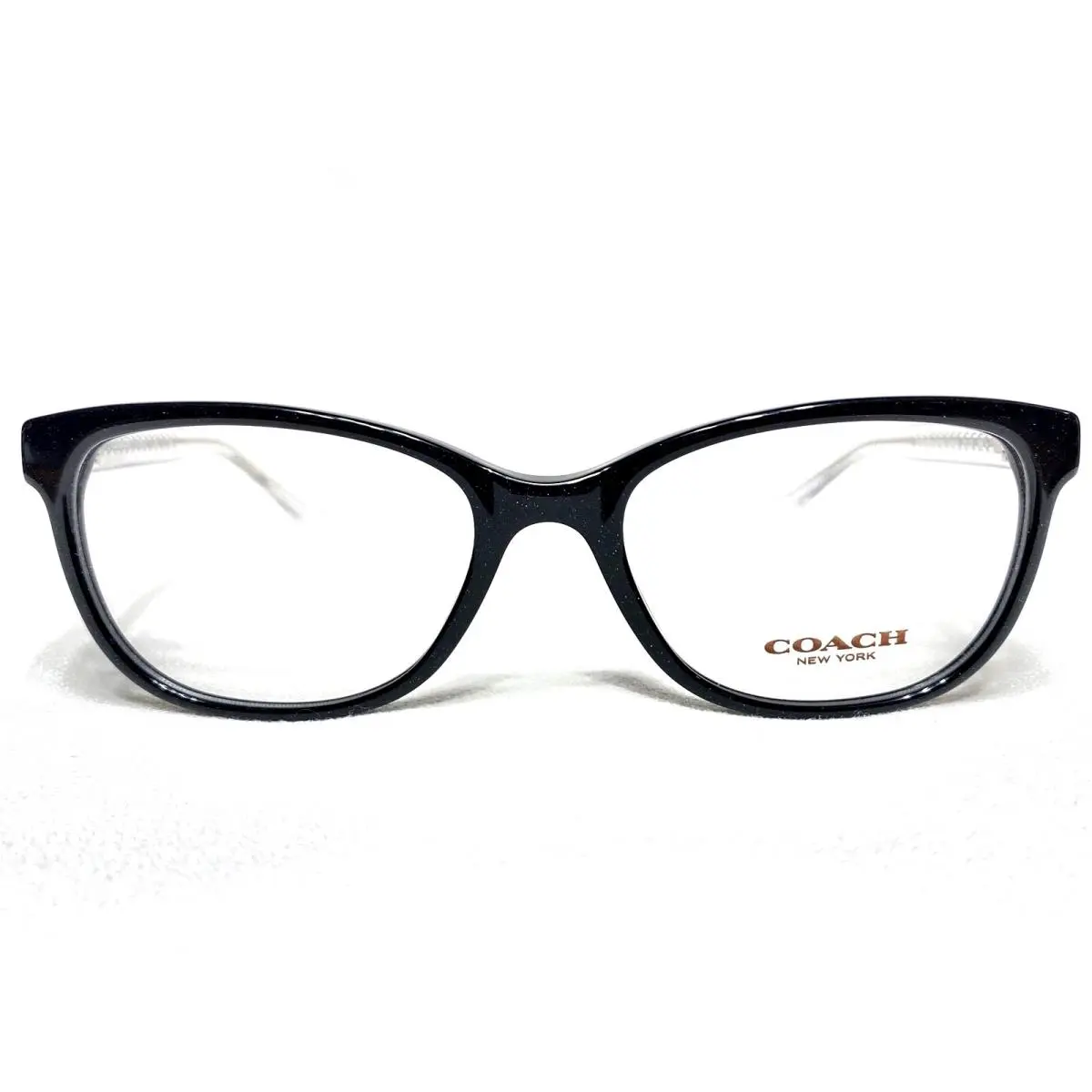 HC6072 5327 Womens Black Glitter Rectangle Eyeglasses Frames 52/17 135 by Coach