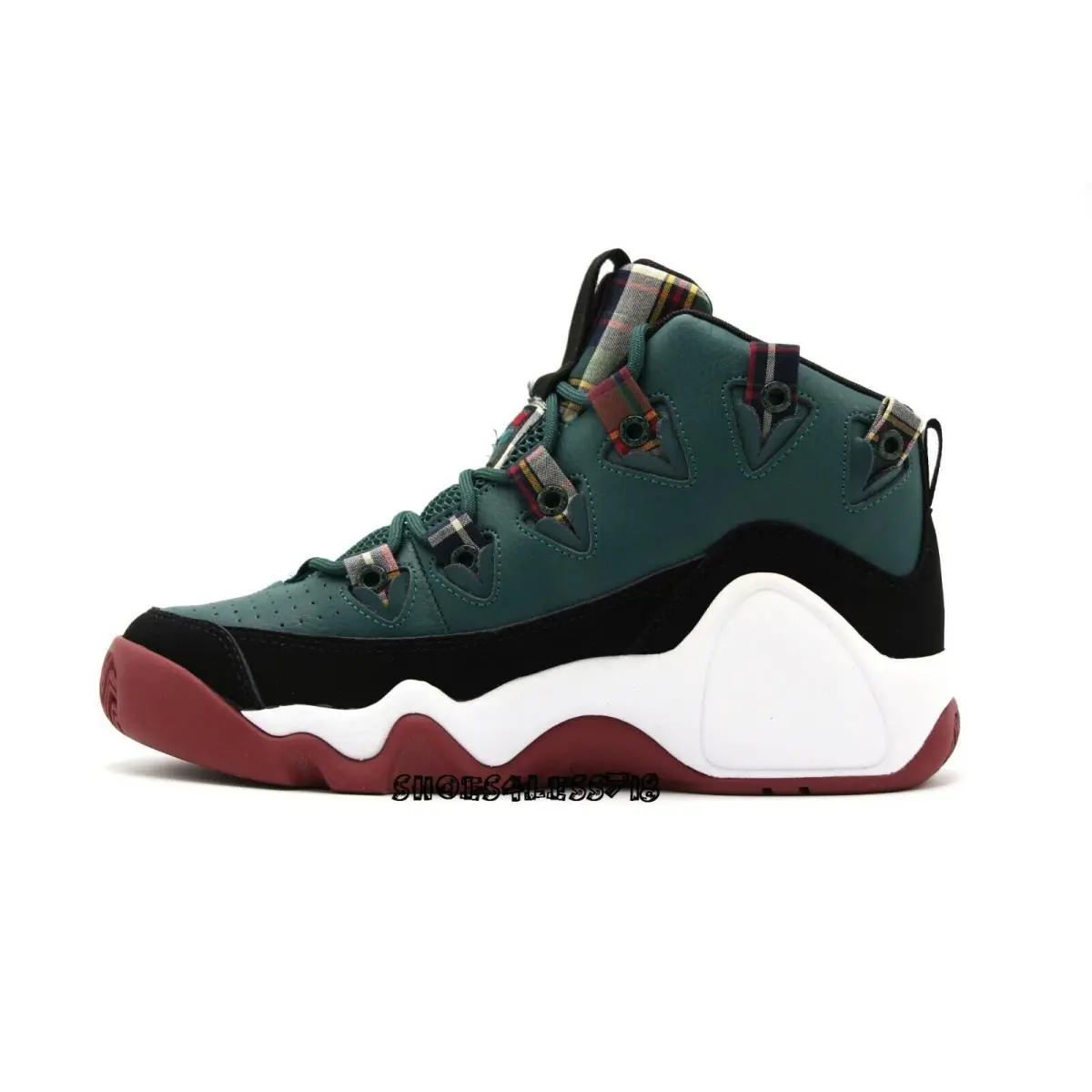 Fila shoes - FILA GRANT HILL 1 RETRO - GREEN BURGUNDY WHITE 1