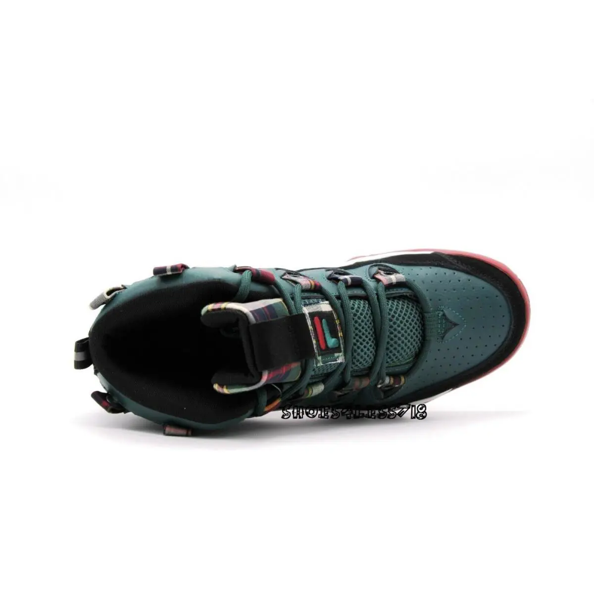 Fila shoes - FILA GRANT HILL 1 RETRO - GREEN BURGUNDY WHITE 2