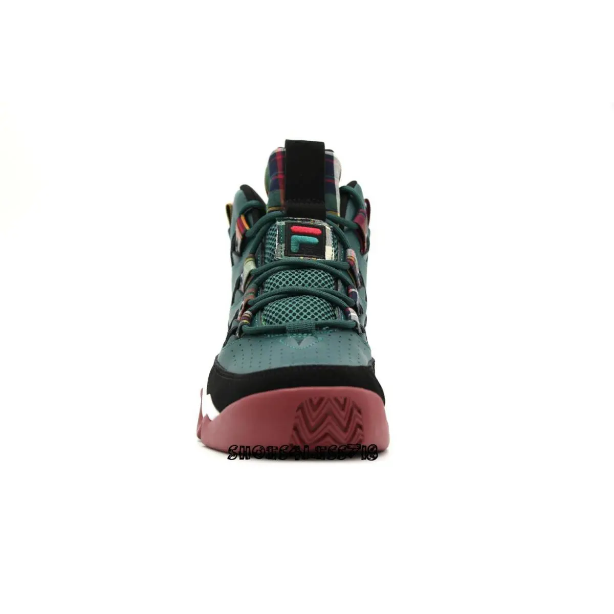 Fila shoes - FILA GRANT HILL 1 RETRO - GREEN BURGUNDY WHITE 3