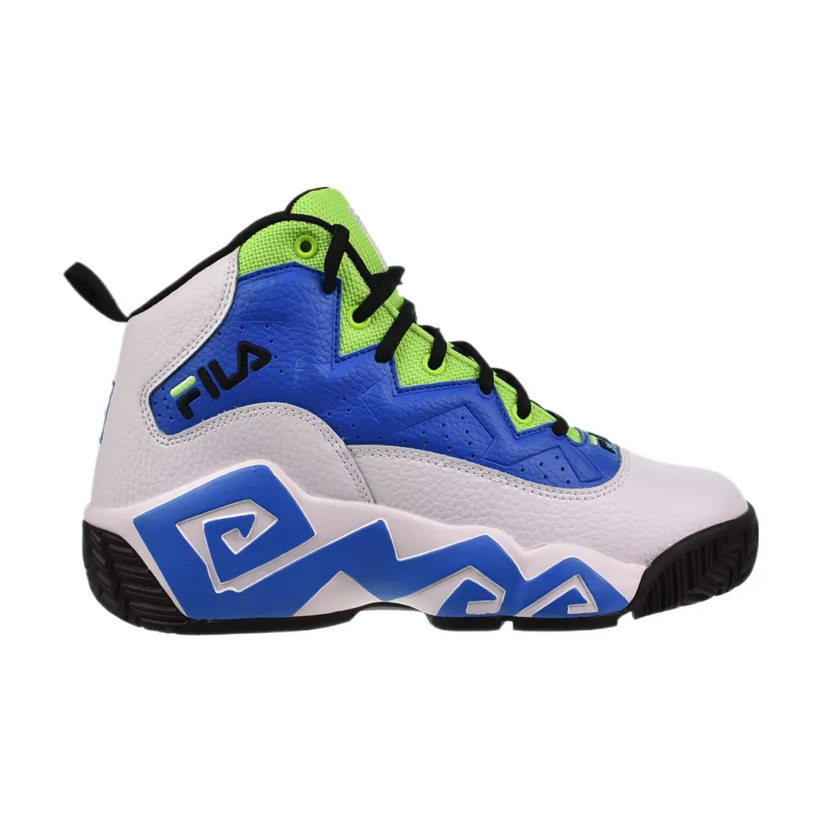 Fila MB Men`s Shoes White-electric Blue-green Gecko 1BM01860-143 - White-Electric Blue-Green Gecko