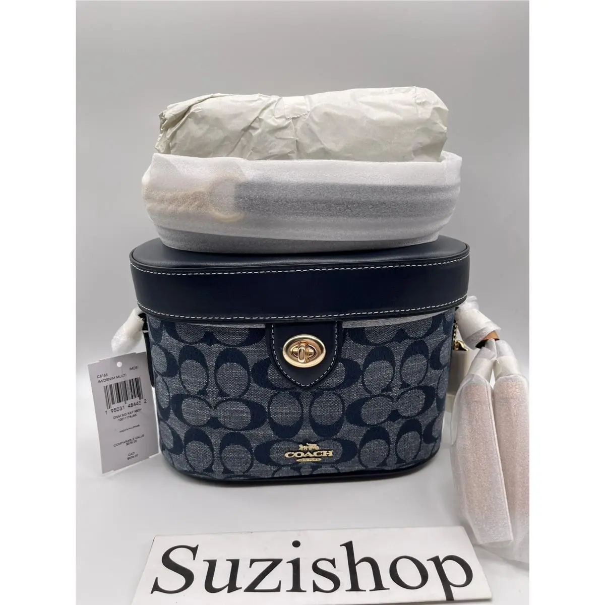 Kay Crossbody in Signature Chambray Gold Denim Multi Style C8165 by Coach