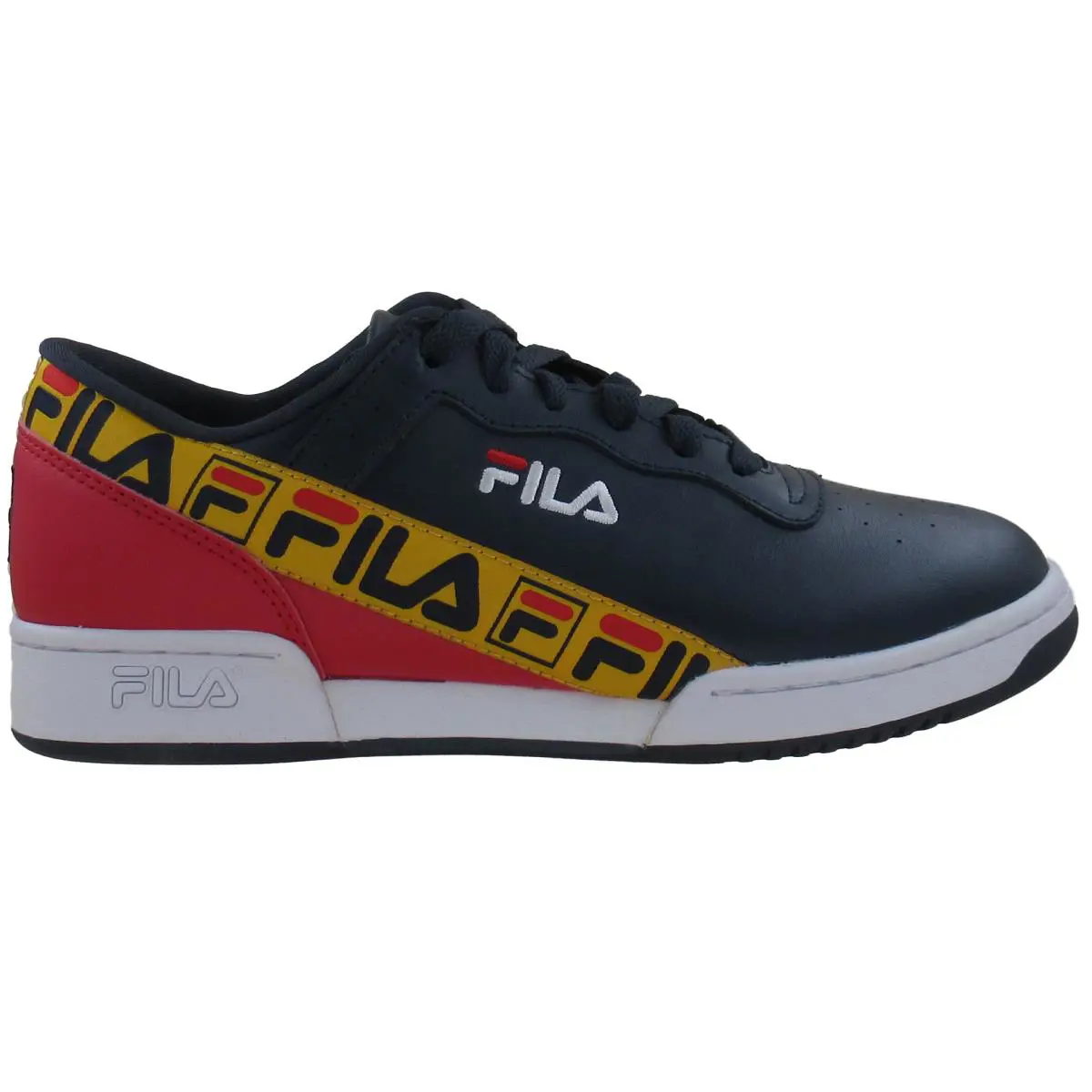 Fila Original Fitness Tape Men`s Fitness Tape Classic Retro Casual Athletic Shoes - Red/Navy/Gold Fusion