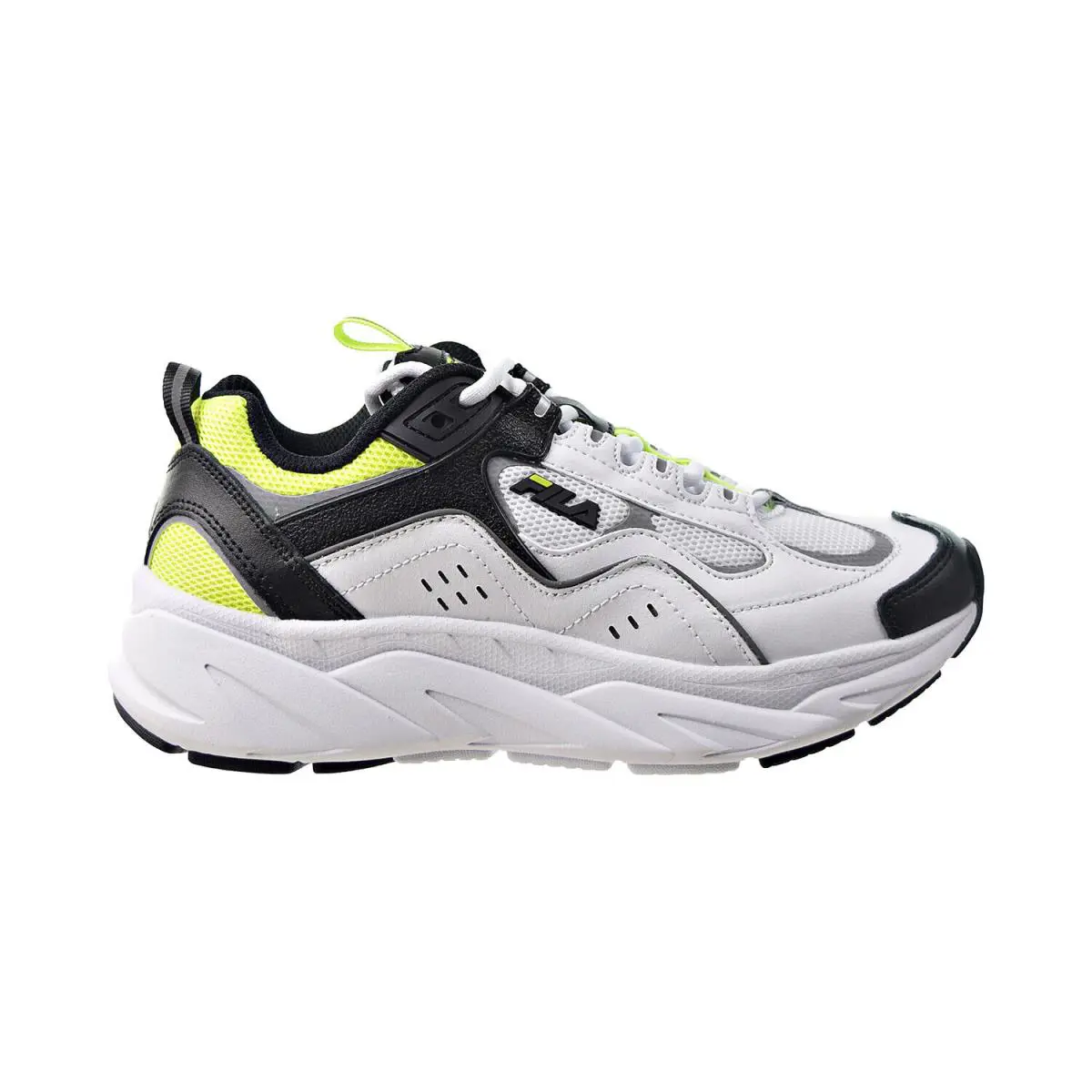 Fila shoes - White-Black-Safety Yellow 5