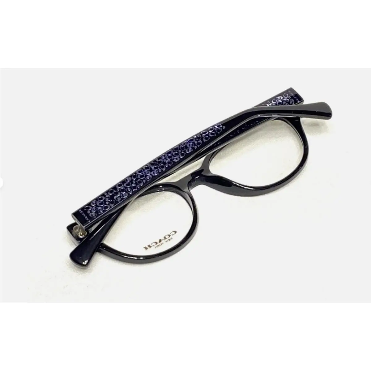 Coach Women`s Sunglasses HC 6069 5002 Black Metallic Blue - Frame: Black