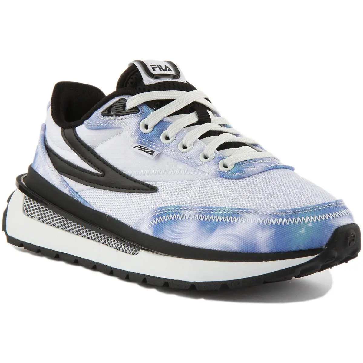 Fila Renno Tie Dye Lace Up Chunky Womens Sneakers In White Blue US 5 - 11 - WHITE BLUE