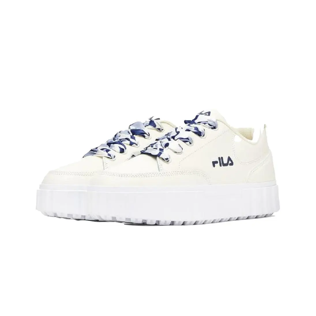 Fila shoes - SANDBLAST LOW SATIN LACE - SANDBLAST LOW SATIN LACE - Sneakers - Whisper White / Navy / White -150 2