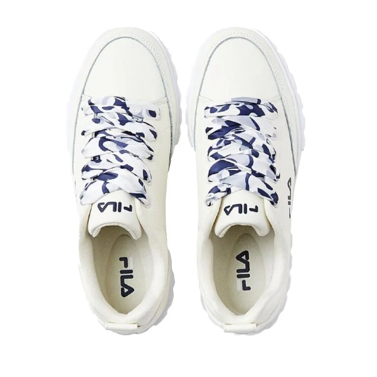 Fila shoes - SANDBLAST LOW SATIN LACE - SANDBLAST LOW SATIN LACE - Sneakers - Whisper White / Navy / White -150 3