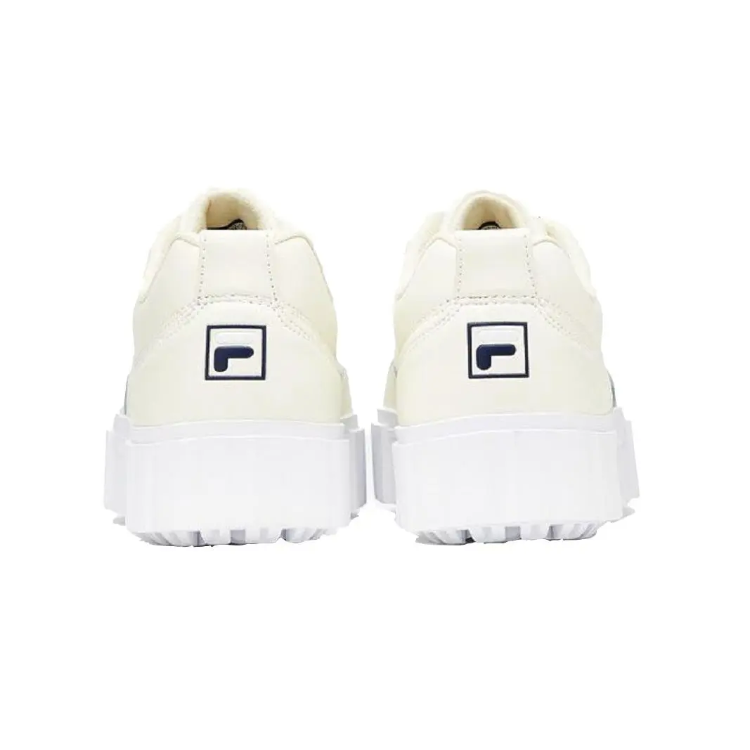 Fila shoes - SANDBLAST LOW SATIN LACE - SANDBLAST LOW SATIN LACE - Sneakers - Whisper White / Navy / White -150 4