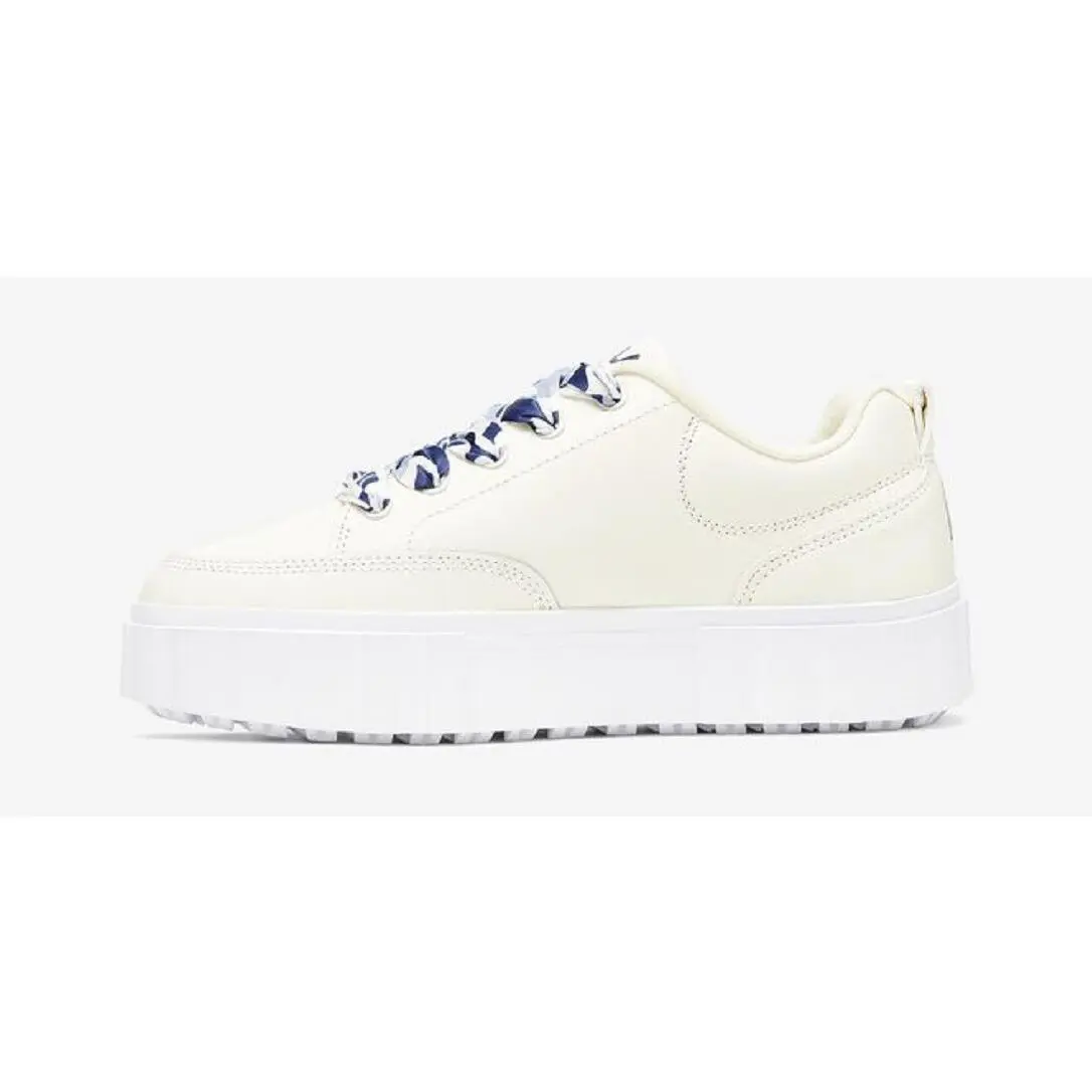 Fila shoes - SANDBLAST LOW SATIN LACE - SANDBLAST LOW SATIN LACE - Sneakers - Whisper White / Navy / White -150 0