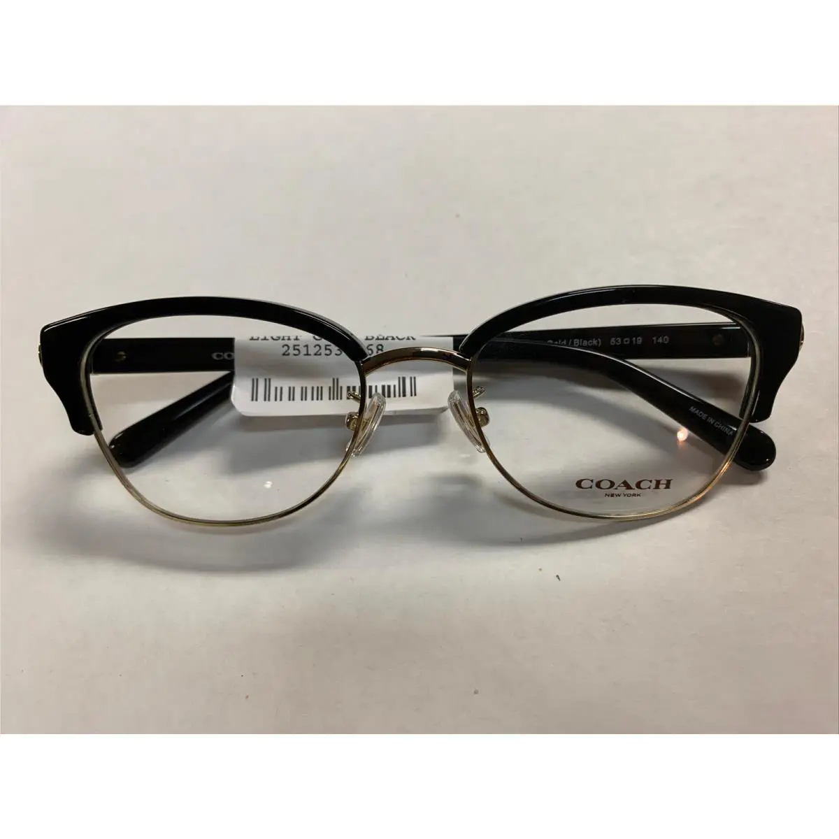 Coach HC6195 5002 Eyeglass Gold Metal/black Frame Demo Lens 53-19-140